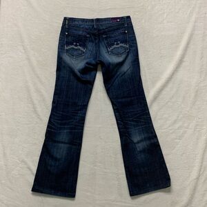 Vigoss Designer Womens Jeans Bootcut dark Wash Bling Size 3 30x30